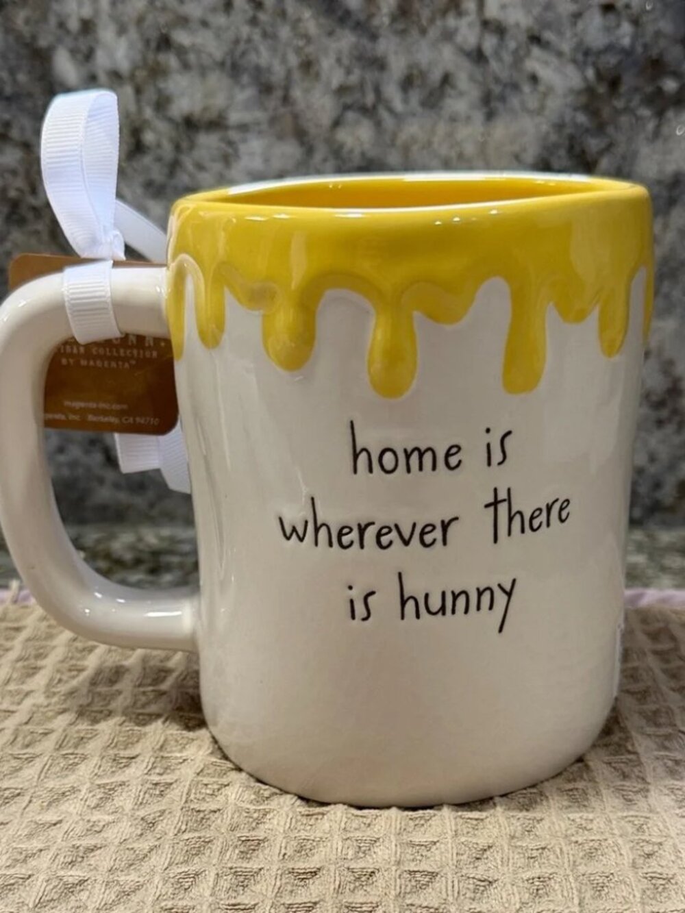 Rae Dunn and Disney Pooh Bear "Home Is Where There Is Hunny" LG. Coffee Mug NEW - Picture 2 of 4